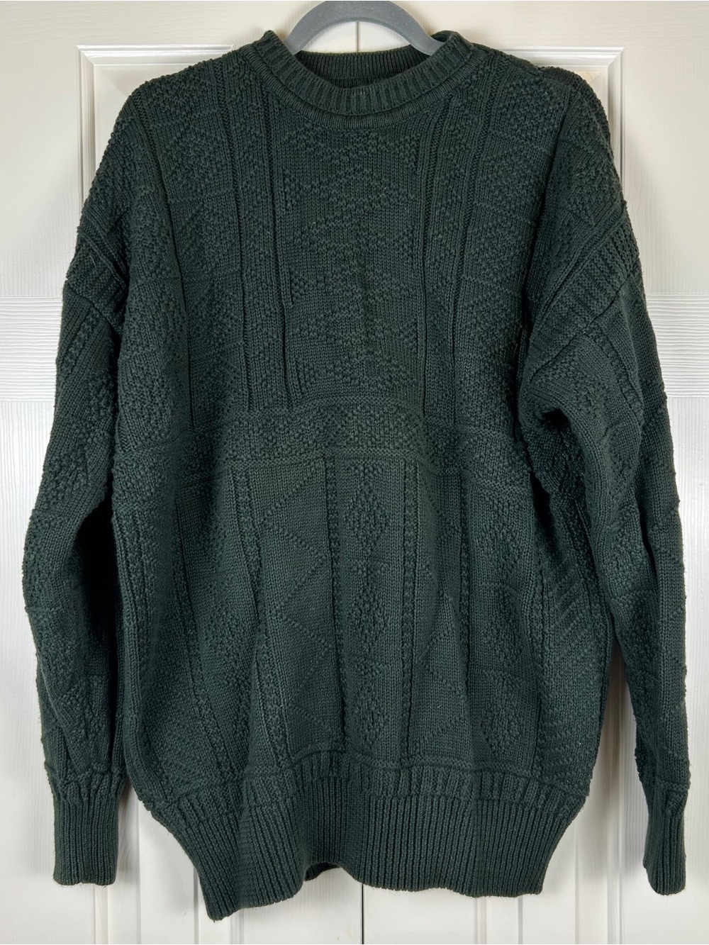 Vintage Structure Green Fisherman Knit Sweater